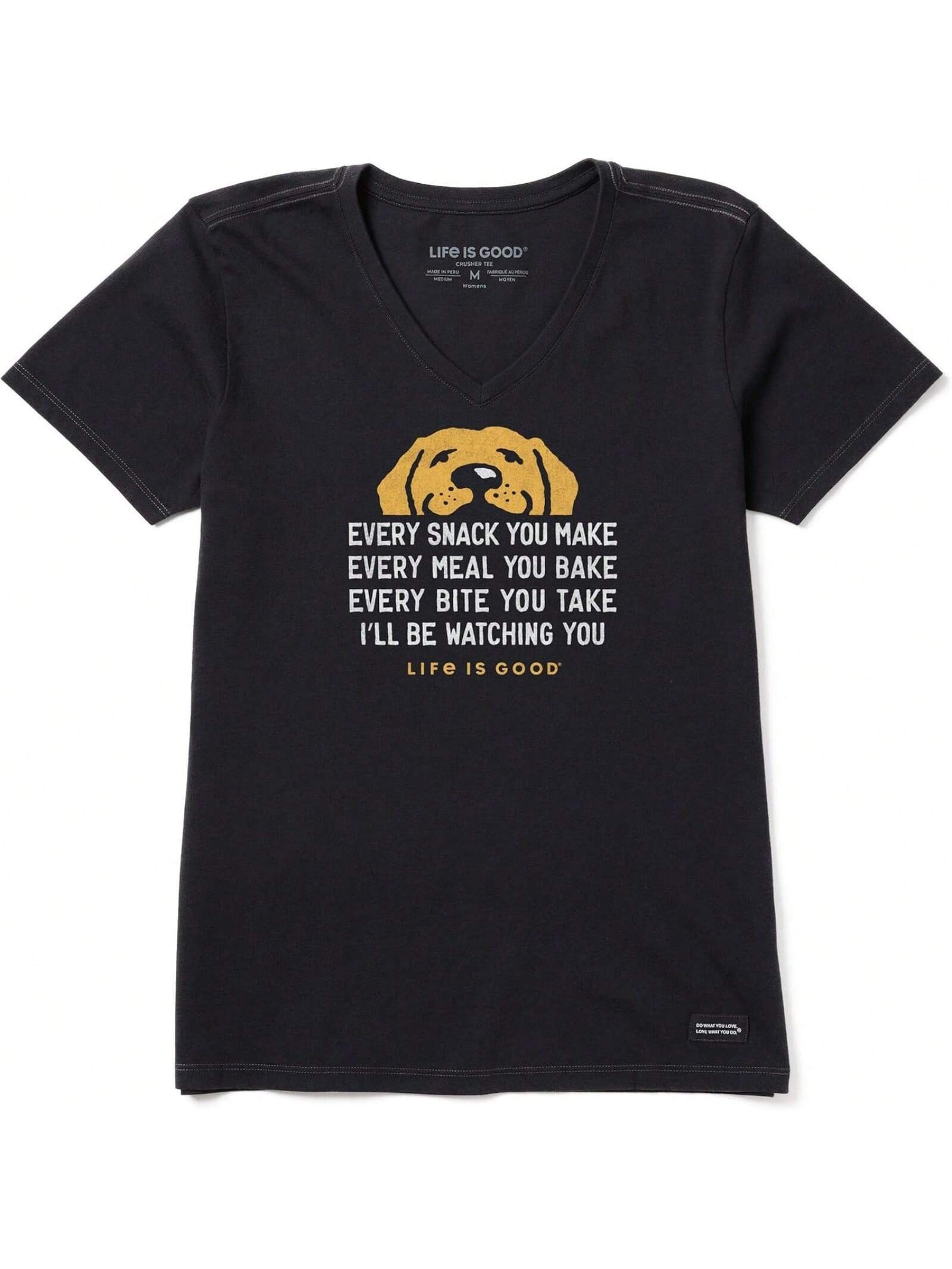 Wo Crusher Tee, Short Sleeve Cotton Graphic T-Shirts, I ll Be Watching You Dog S разноцветный