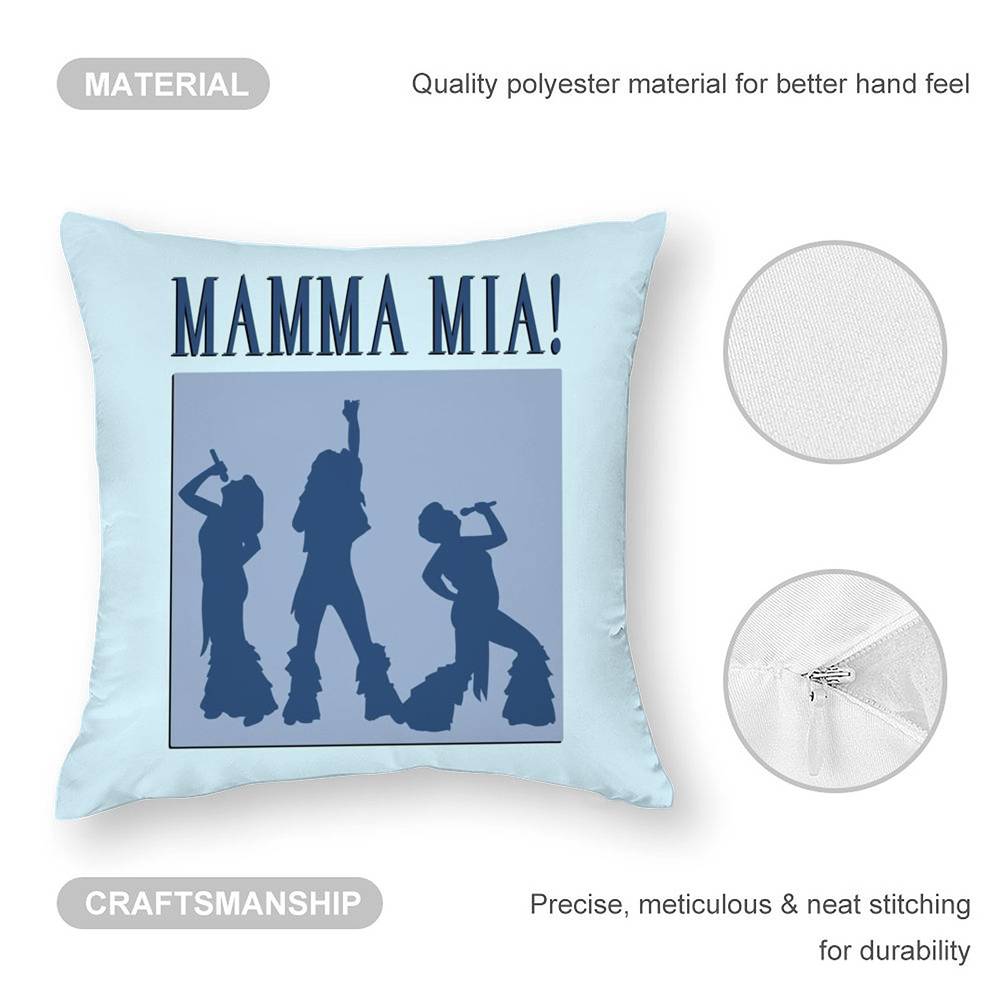 Povlak na polštář z filmu Pohovka Obývací pokoj Ložnice Oboustranný tisk M-Mamma Mia Čtvercový polštář Polštář na zdřímnutí