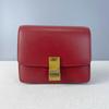 [Pre-Owned] Classic Box Series Gold Buckle Flap Polished Calfskin Tofu Bag - Excellent #LZ12VJ