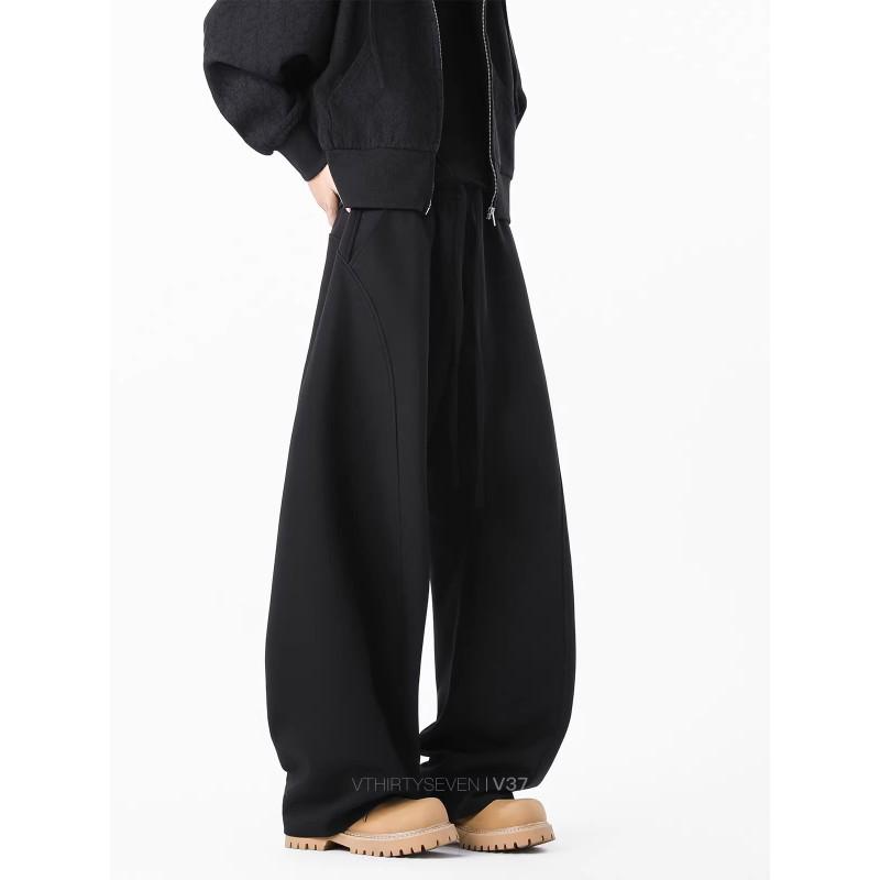 Mens Heavyweight Cut Sweatpants Cleanfit Vintage Loose Athletic Trousers