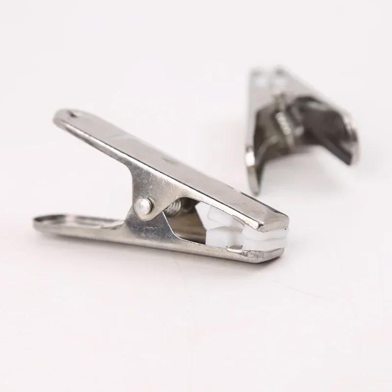 1Pc Multipurpose Stainless Steel Clips with Plastic Sheet Clothing Clamps Sealing Clip Household Clothespin Metal Clothespins