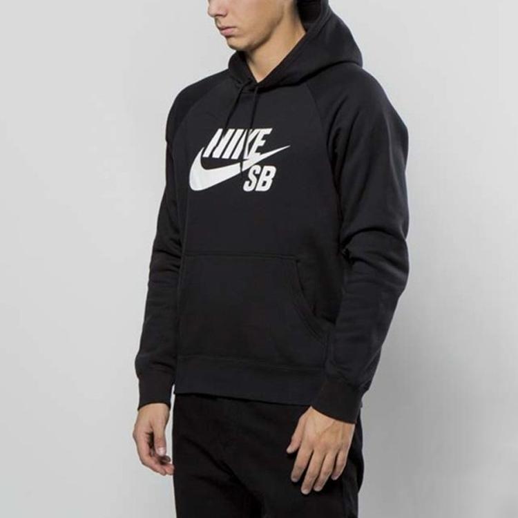 Nike Alphabet Logo Print Hoodie Men Tops Black 846886-010