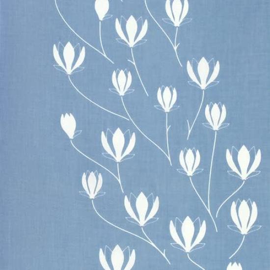 Some No Anbo Tenugui Hand Sky Tokuoka Made In 35cm X 100cm (Japanese Towel) "Magnolia Blue" - Hand-dyed, 100% Cotton, Weave, Japan,