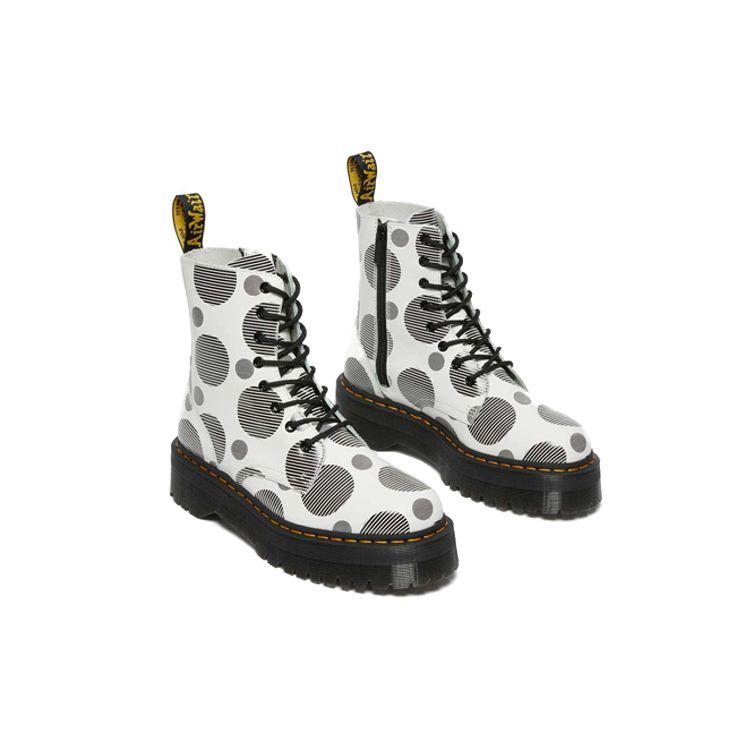 Dr. Martens Jadon Leather Comfortable Durable Mid-Calf Boots Unisex Boots White Black 26882101