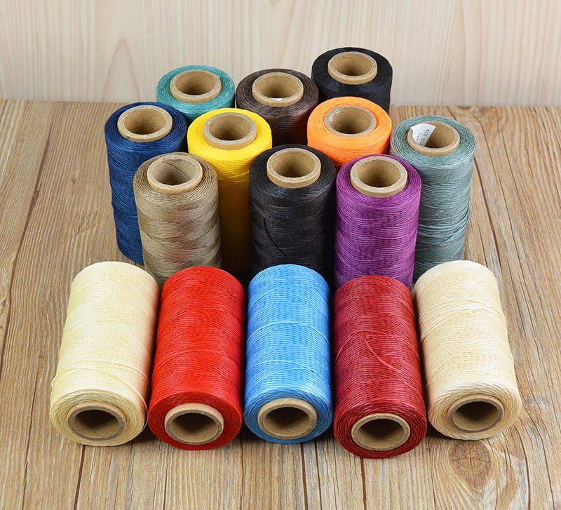 260m Leather Sewing Waxed Thread 1MM For Chisel Awl Upholstery Shoes Luggage Set 15 Colors For Choose