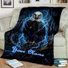 1PC Custom Name Eagle Forest Blanket Versatile,all-season Throw Suitable for the Living Room,bedroom,camping,travel,and Gift