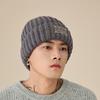 Wool Hat for Men Autumn and Winter Warm Pile Pile Hat Thickened Loose Head Circumference Face Small Cold Hat Knitted Hat