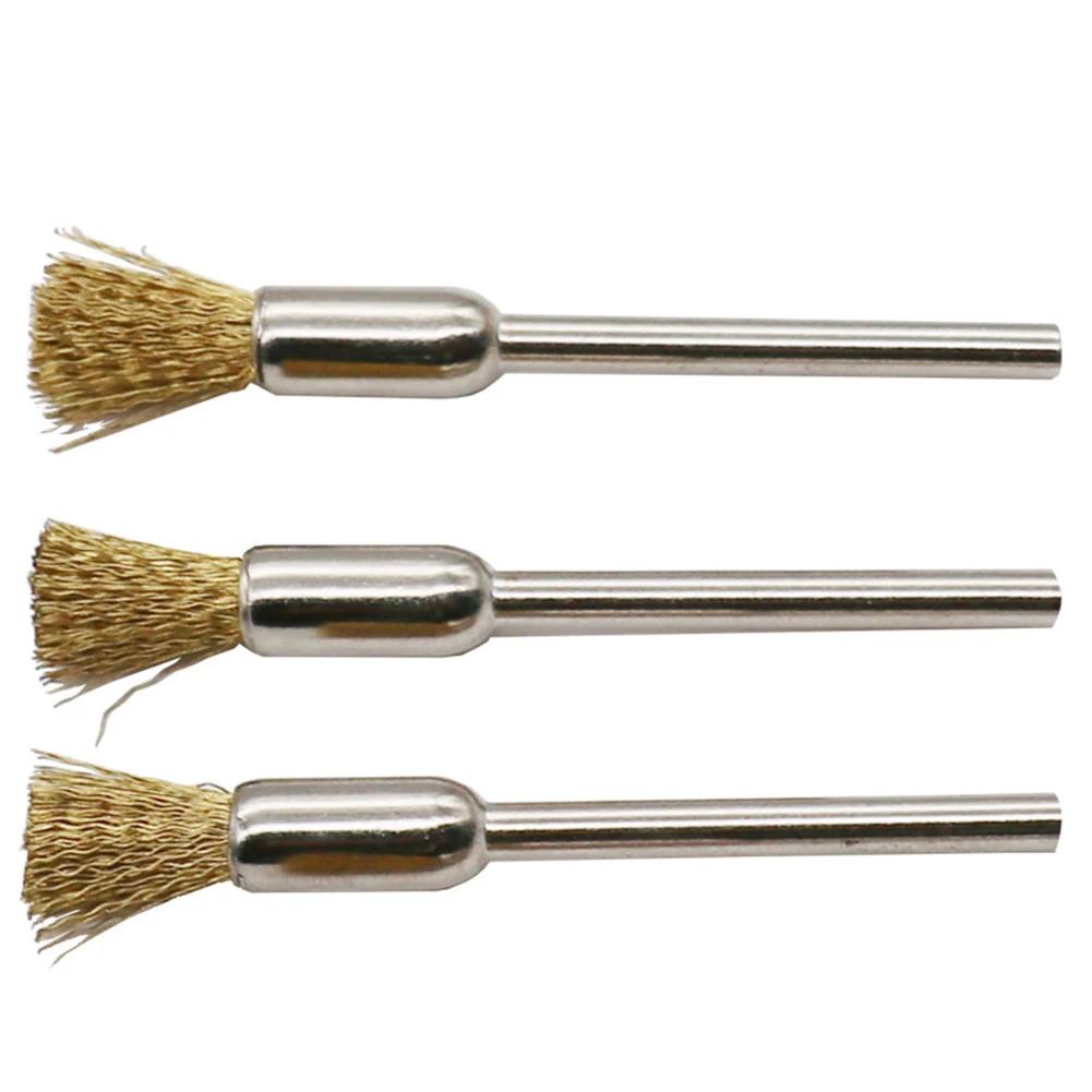 3mm Shank 49mm Length Rust Removal Wire Brushes Wire Brush Stainless Steel Removing Burrs Rotary Tool Rust Removal