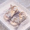 Soft Sole Fashion Girls Sandals Summer New Little Girls Princess Shoes Versatile Flat Beach Shoes Crystal Shoes