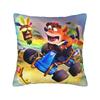 Federa Cuscino Cartone Animato Crash Bandicoot Stampa Merch Copricuscino Regalo Federa Cuscino Videogioco Casa Varie Misure