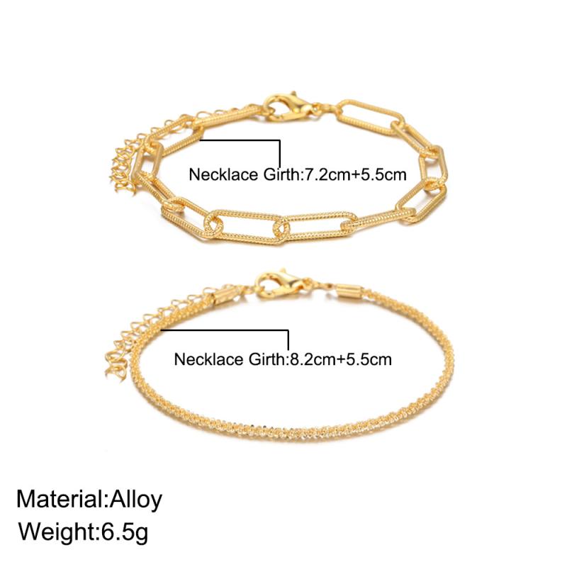 1/2 Pièces Bracelet Scintillant Pour Femmes Double Étage Couleur Argent Chaîne de Main Réglable Bijoux Accessoires Cadeau Fête de Mariage