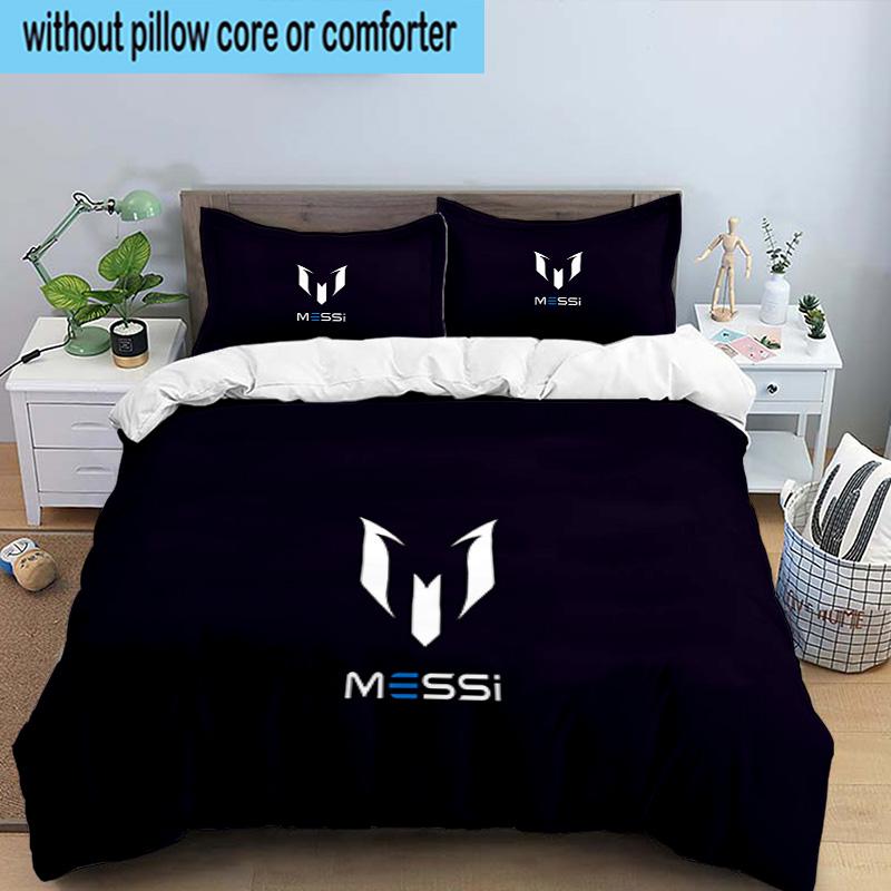 3PCS Messi Celebration Moment Printed Bedding Set, Includes A Duvet Cover and Two Pillowcases for Bedroom, Suitable for All Seasons