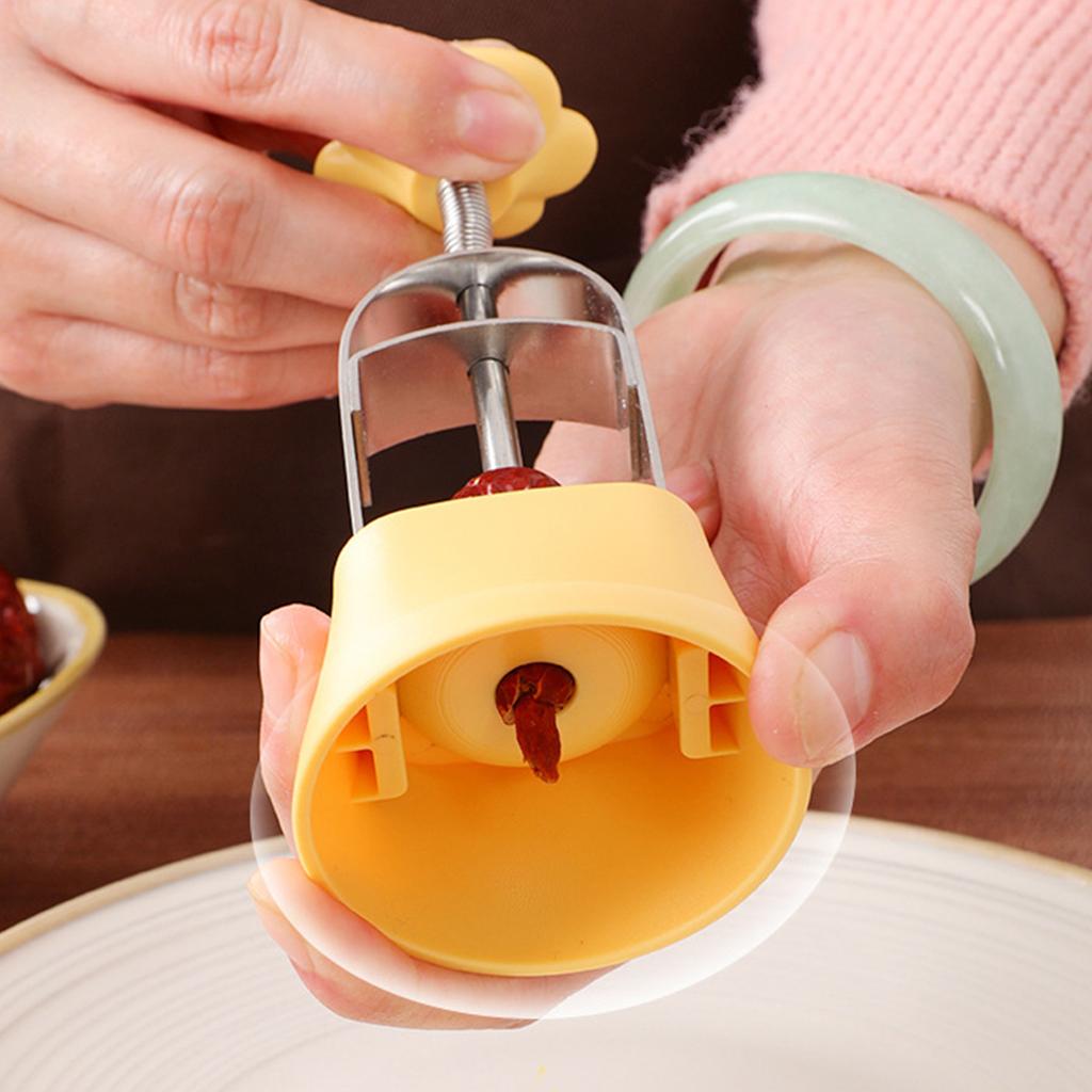 Cherry Pitter Tool Ergonomic Fruit Core Remover for Easy and Efficient Jujube Coring with Stainless Steel Construction