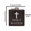 168Ml Cross Pattern Holy Water Bottle Black Hip Flask Stainless Steel Hip Flask Hip Flask Alcohol Whiskey Hip Flask Screw Cap