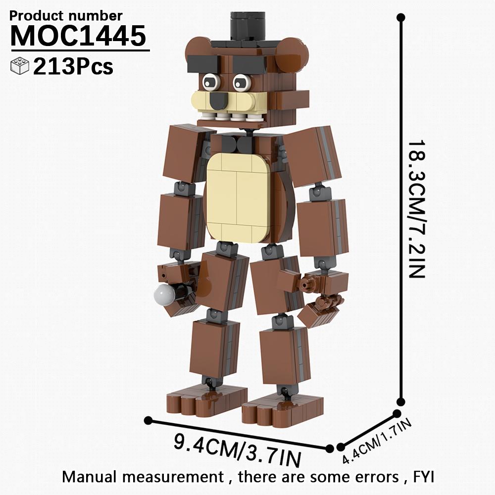 MOOXI FANF Horror Game Role Ducks Foxy Rabbit Bear MOC Bricks Model Kit DIY Diorama Children Toys Building Blocks Set Adult Gift