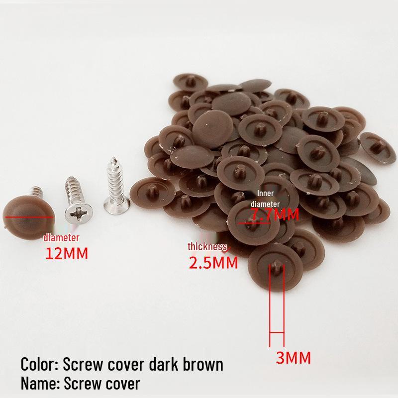 Decorative Plastic Screw Caps for Furniture and Wardrobes - Three-in-One Design