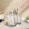 Plastic Chopstick Storage Box Wall Mounted Large-Capacity Spoon Storage Rack Punch-free Drainage Chopstick Cage for Household