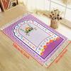 VIKAMA Children's Prayer Mat - Purple Arabic Script Family Area Prayer Rug Foldable for Indoor/Outdoor Use Muslim Prayer Mat