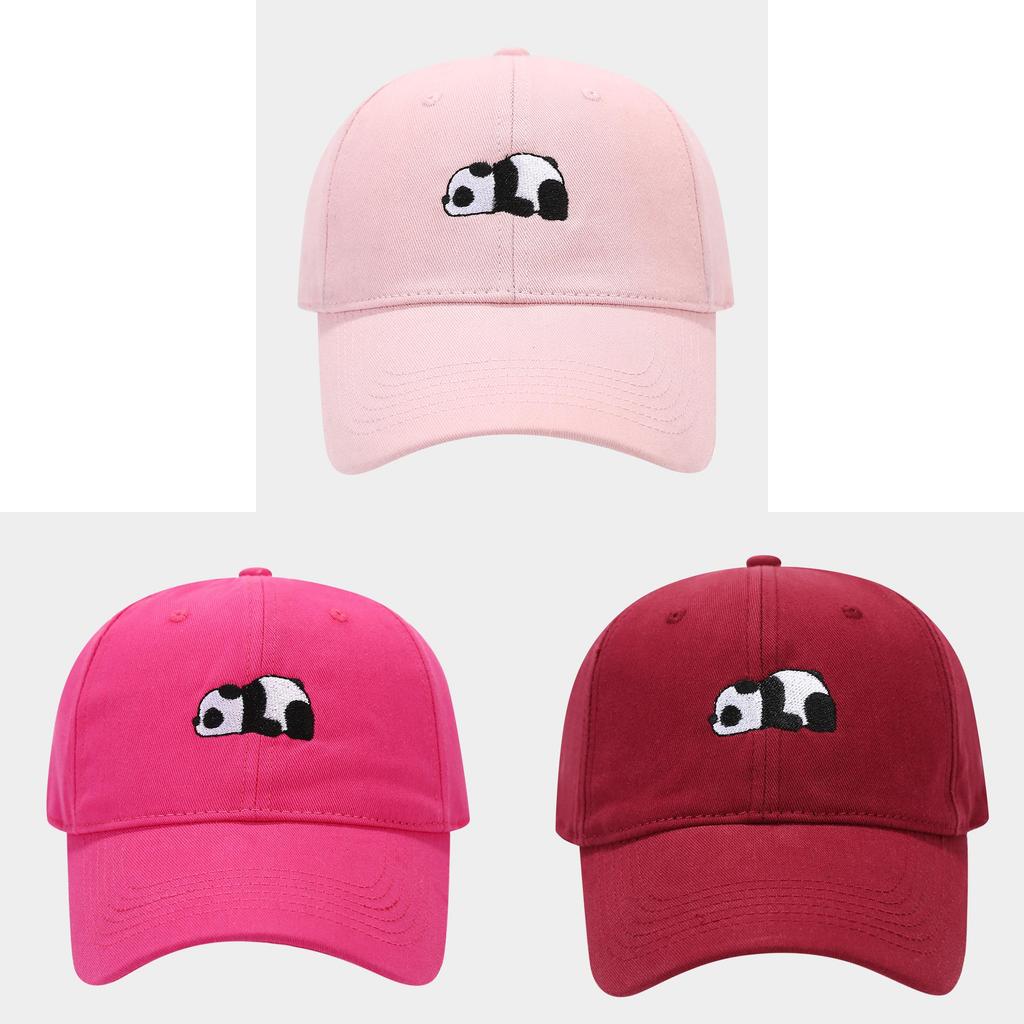 Summer Panda Cartoon Baseball Cap For Women Casual Sun Block Breathable Cotton