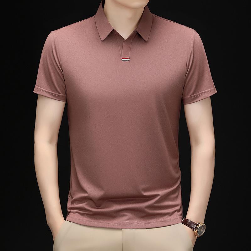 V-Neck Men'S Short Sleeve Polo Shirt Men'S Half Sleeve T-Shirt Men'S Top