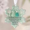 2D Flat Friendship Snowflake Handcrafted Heart-Shaped Christmas Emotional Quote Pendant Hanging Acrylic