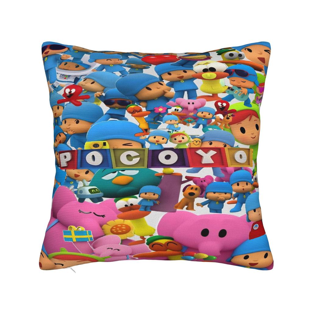 Modny Samochód Pocoyo kreskówka komedia dekoracja poszewka na poduszkę Merch Pokrowiec na poduszkę z zamkiem błyskawicznym wiele rozmiarów