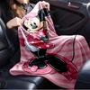 1pc Flannel Minnie Mouse Pink Polka Dot Bedding Throw Blanket Sofa