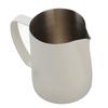Milchkännchen mit Ausguss 304 Edelstahl Milchaufschäumbecher für Zuhause Café 600ml Weiß