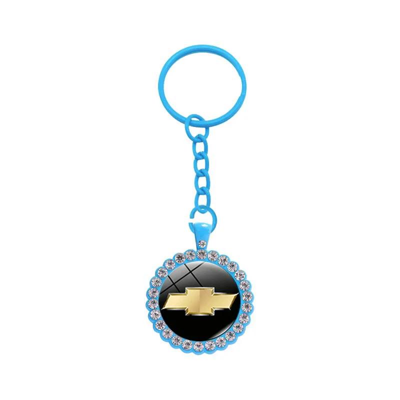 Llavero de Coche Color Caramelo Portallaves con Diamantes para Chevrolet Spark Aveo Captiva Blazer Matiz Cruze Malibu Sail Trax Tahoe