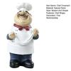 Yousheng Cartoon Chef Figurine Hand-Painted Holding Fruit Plate Cake Noodles Spoon Chef Statue Sculpture Home Kitchen Dining Room Decoration Ornament