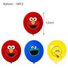 New Sesame Birthday Party Decorations Cartoon Street Balloons Plates Tablecloth Cups Tableware Set for Baby Shower Party Favors 5