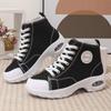 High-top Inner Height-increasing Women's Canvas Shoes Are Fashionable and Versatile Outdoor Wear-resistant New Breathable Real Air Cushion Spo