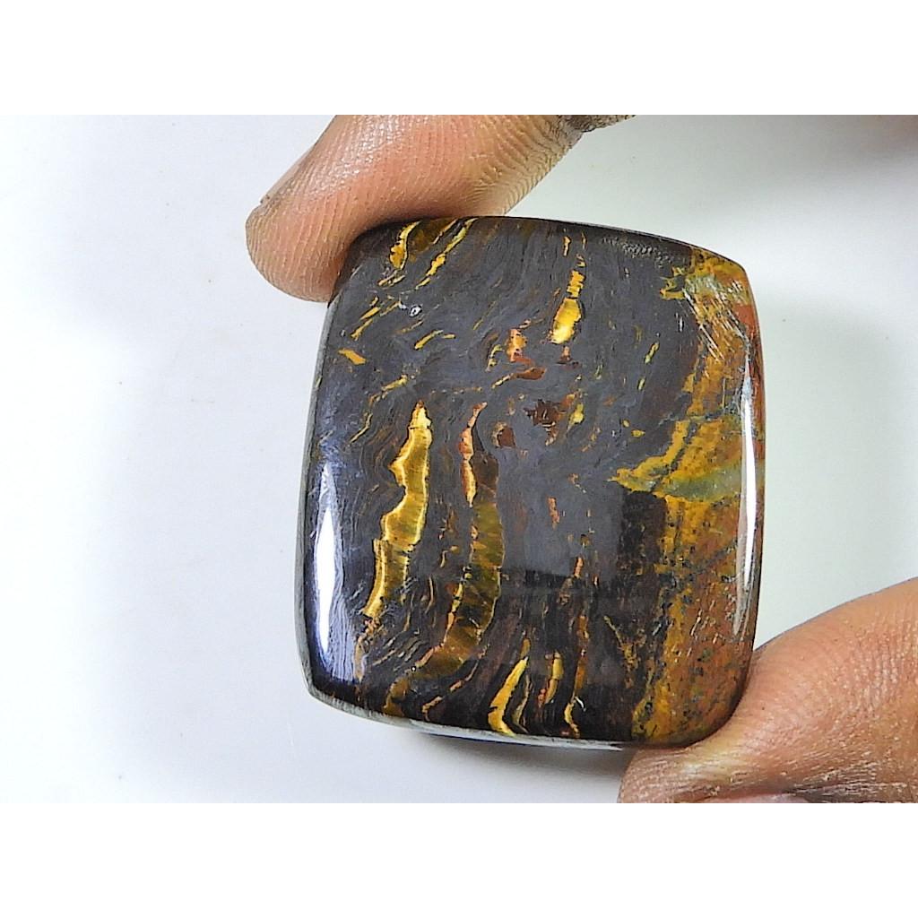 64 Karat Wild Helles Eisen Tiger Achteck Kristall Cabochon Loser Edelstein 31X36MM SK-2846