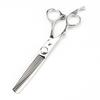 FDMS 6-Inch Left-Handed Silver Hairdressing Scissors - Special Shape for Barbers and Bangs