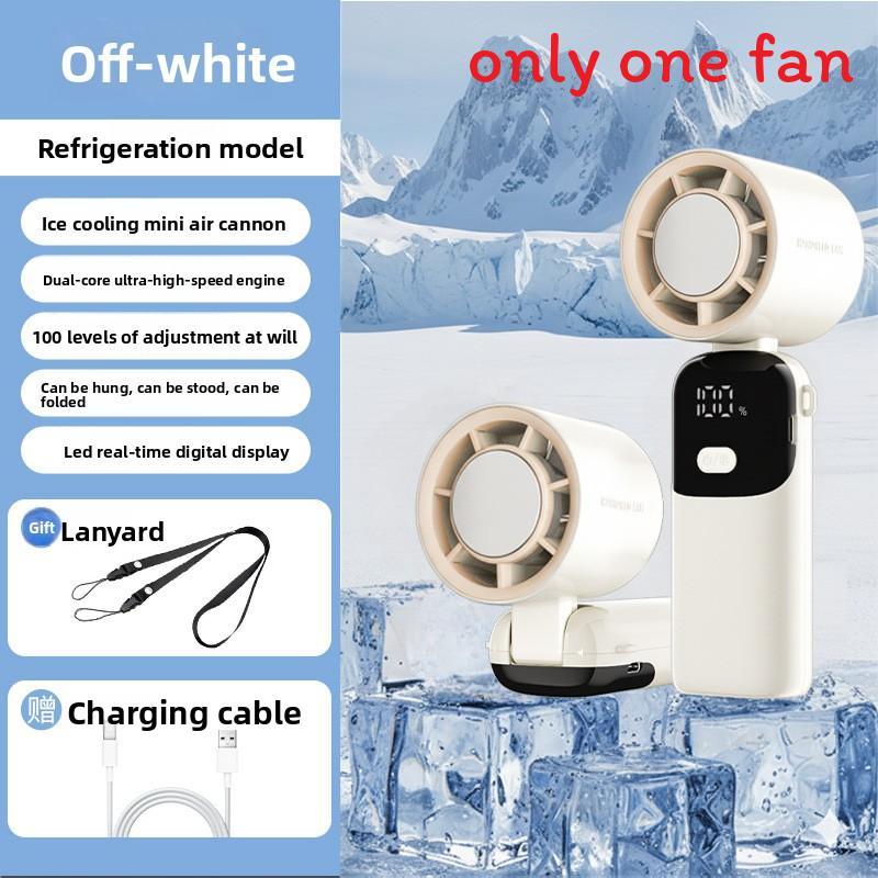 Mini Usb Rechargeable Fan With Ice Coolness Function For Travel And Office