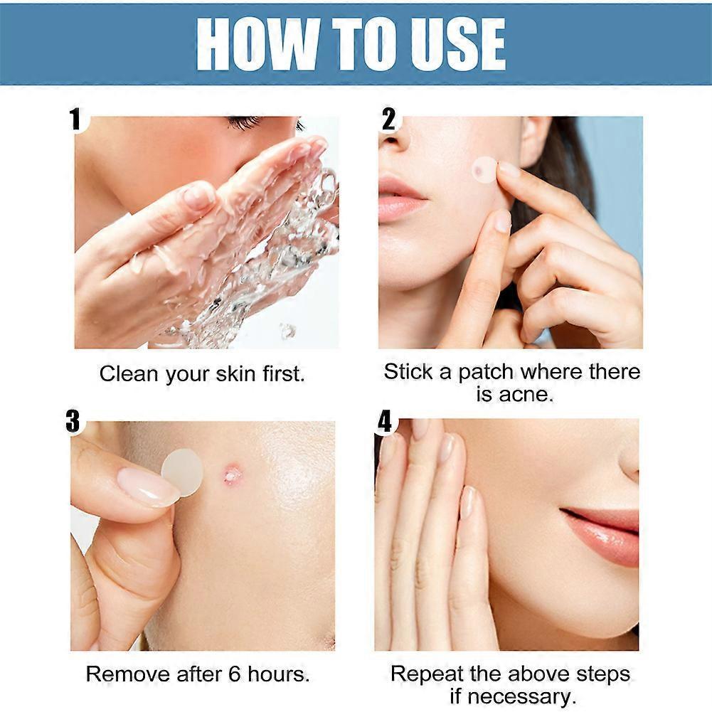 240Pcs Large Acne Patch Pimple Hydrocolloid Stickers Spot Cover Remover Treatment