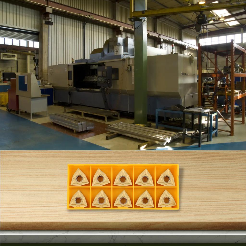 WNMG080404MA 10pcs Carbide Inserts CNC Lathe Turning Blades with Quick Replacement Feature for Enhanced Productivity