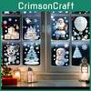 Tree Snowman Christmas Window Art Pvc Static Stickers Set Decorations Christmas
