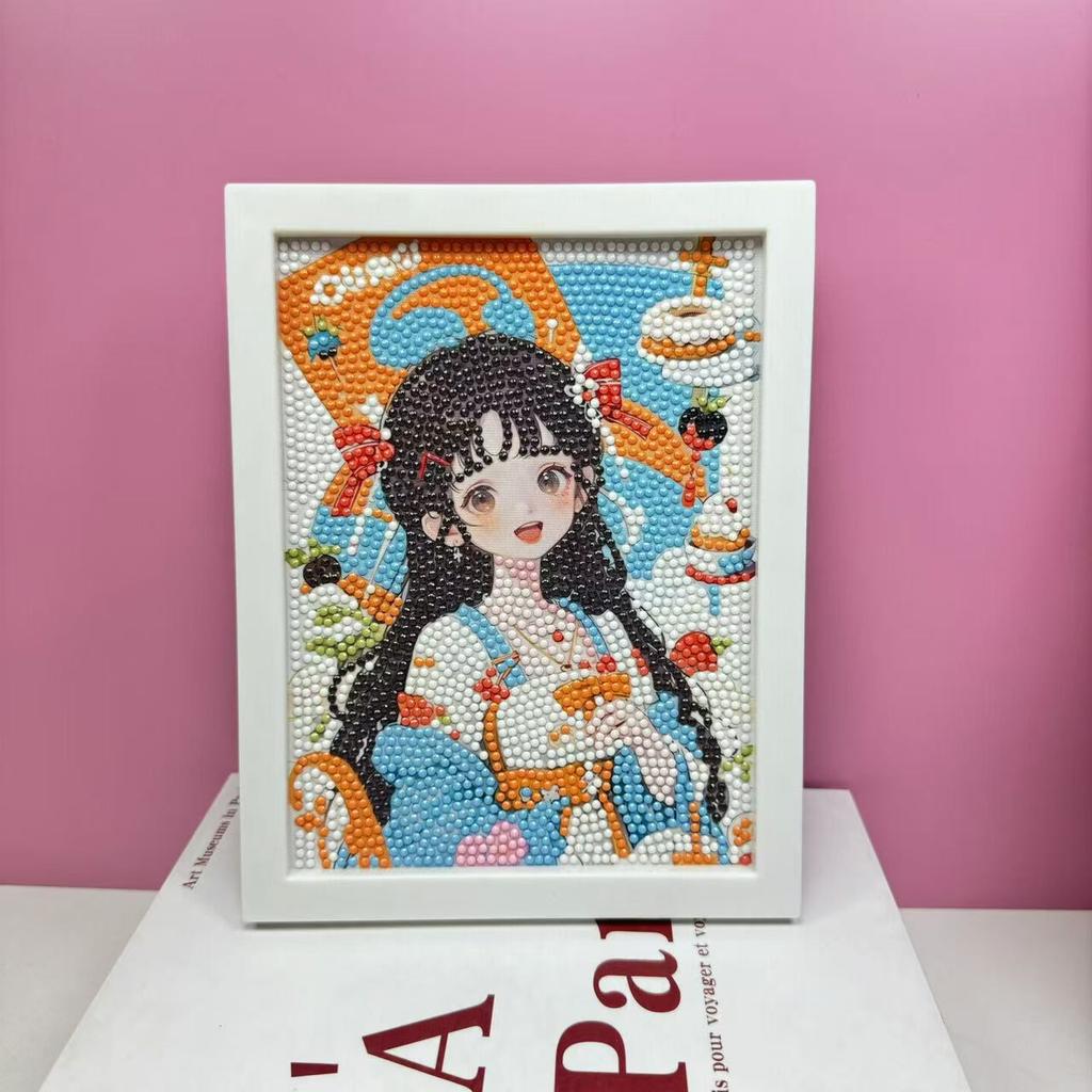 Children'S Diamond Painting Framed Handmade Diy Material Bag Sanrio Diamond Paste Painting Concentration Toy