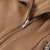 Zipper Short Jacket Lapel Slant Zipper Deerskin Thin Velvet Top Women's Long Sleeves Slim Coat Casual New Fashion Autumn