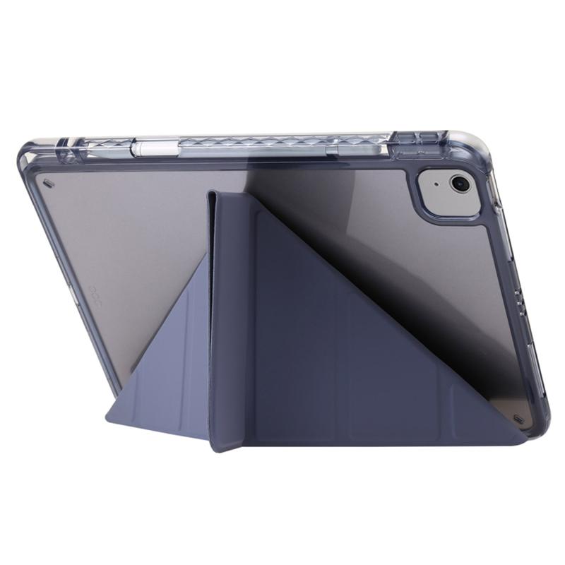 For iPad Air 13 (2025)/(2024) Cover PU Leather Origami Stand Clear Tablet Shell