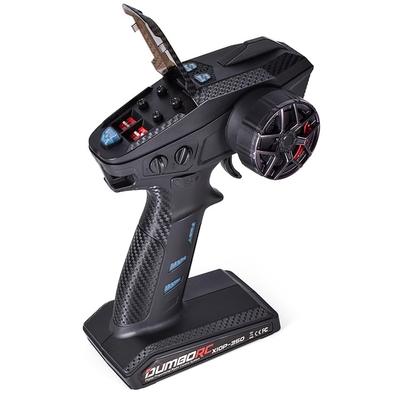 DUMBORC X10P-350 2,4G 10-kanals sender, teknisk godkendt, til RC-biler, både og tanks, med 350M langdistancekontrol, ergonomisk design,