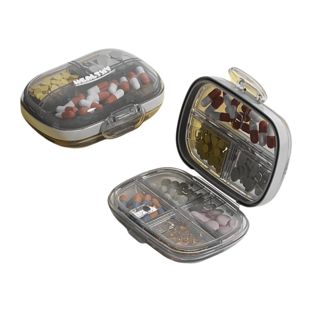 Moisture-Proof Portable Pill Box 7 Compartment Dustproof Medicine Organizer Food Grade Compact Travel Pill Dispenser