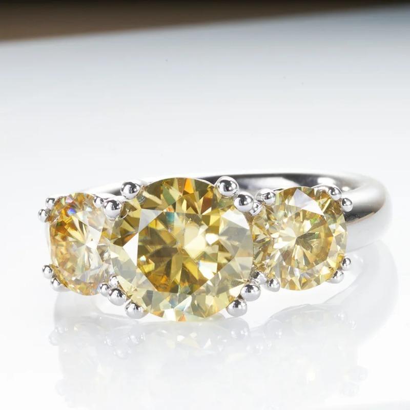 Sace Gems GRA-zertifizierter 2-Karat-Moissanit-Ring, VVS1-Labordiamant-Solitärring für Frauen, Verlobungsversprechen, Ehering, Schmuck