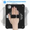 For iPad Pro 11 (2024) Case Hand Strap Kickstand TPU+PC+Silicone Tablet Cover