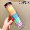 20PCS High Elastic Headband Seamless Rubber Band Hair Rope High Ponytail Hair Band Towel Ring Hair Care Weaving