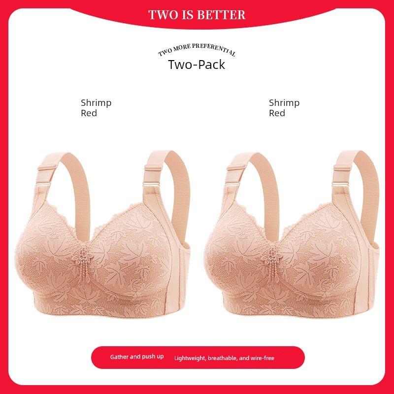 Authentic New Style Bra for Women Aged 40 to 50, High-End Wireless Push-Up Anti-Sagging Bra for Plus-Size Women