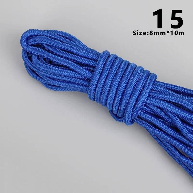 10m 4/6/8mm Thicken Nylon Rope Non-slip Wear-Resistant Strong Braided Rope DIY Bag Clothesline Handicrafts Making Accessories