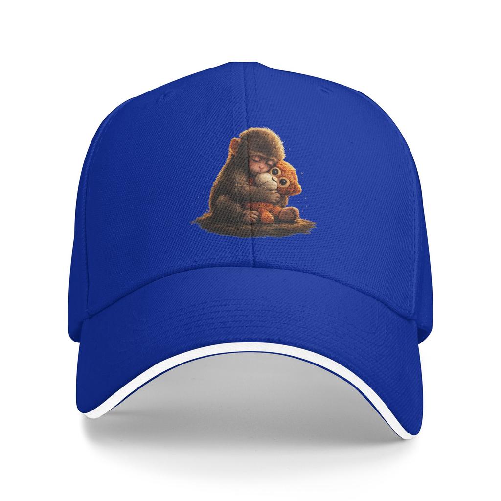 Cute Baby Monkey Punch Viral Zoo Japan Design Sun Baseball Cap  Summer Y2k Hip Hop Hats For Men Hunting Camping Baseball Caps