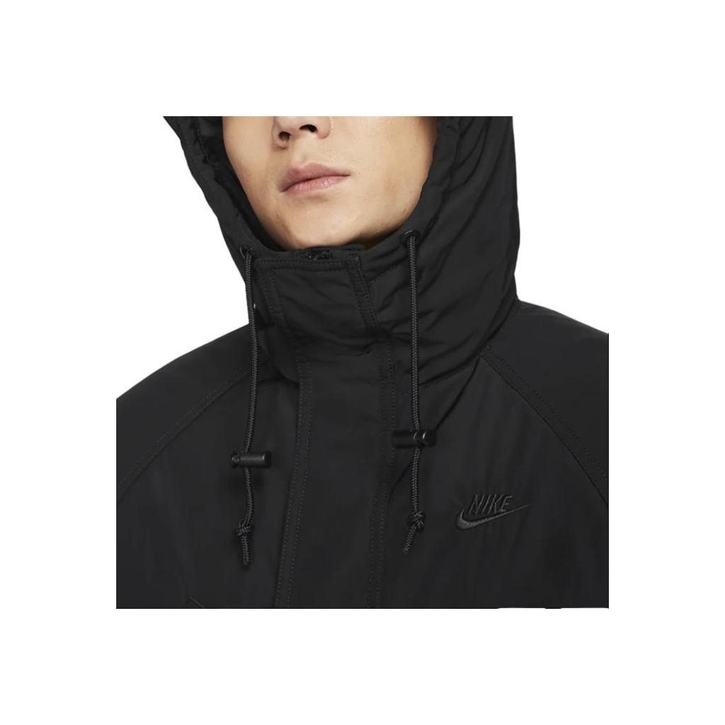 Nike Club Therma-FIT Logo Gestickt Bequeme Warme Kapuzenjacke Herrenjacke Schwarz FZ0870-010